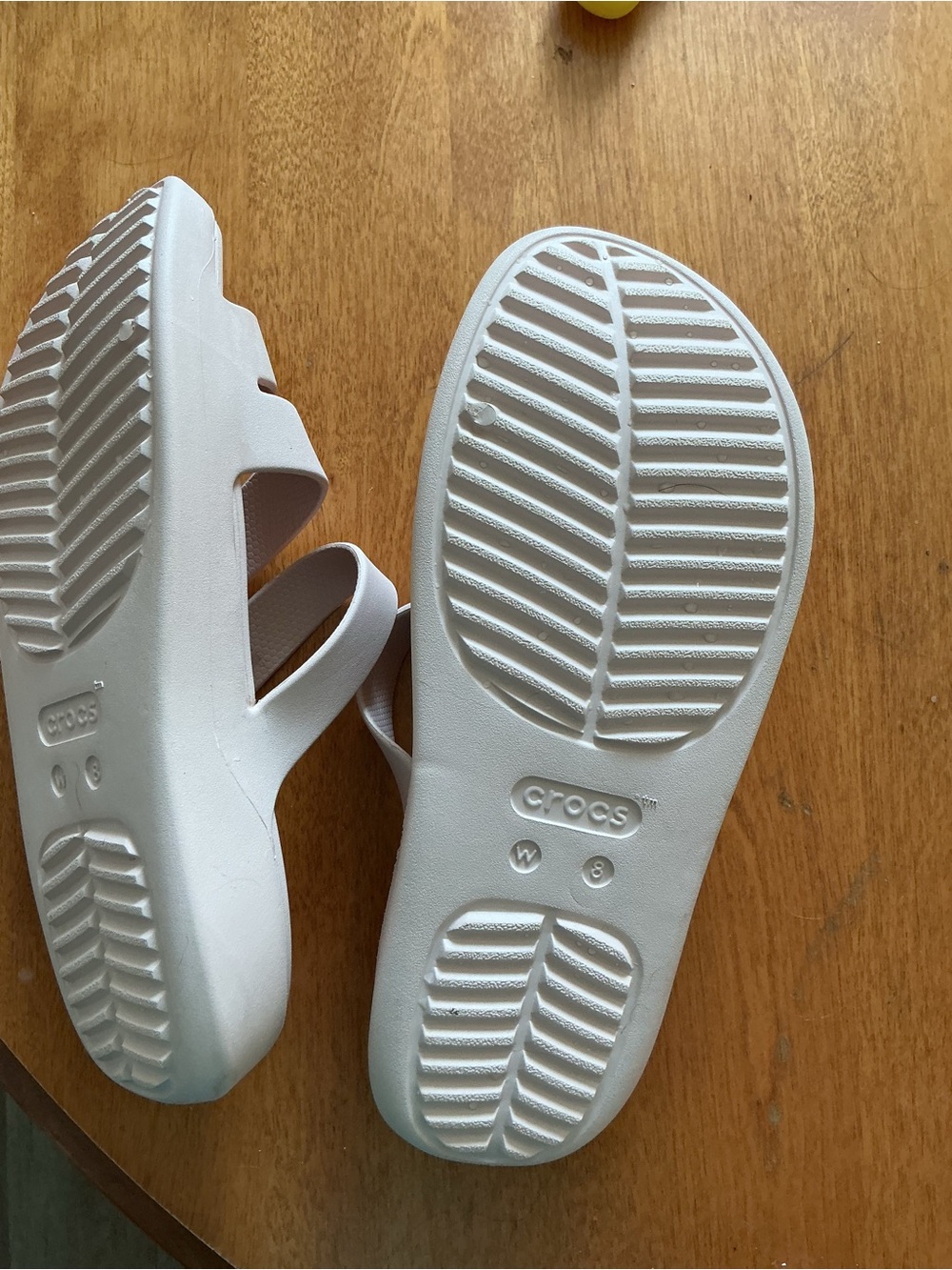 CROCS White Slide Platform Sandals